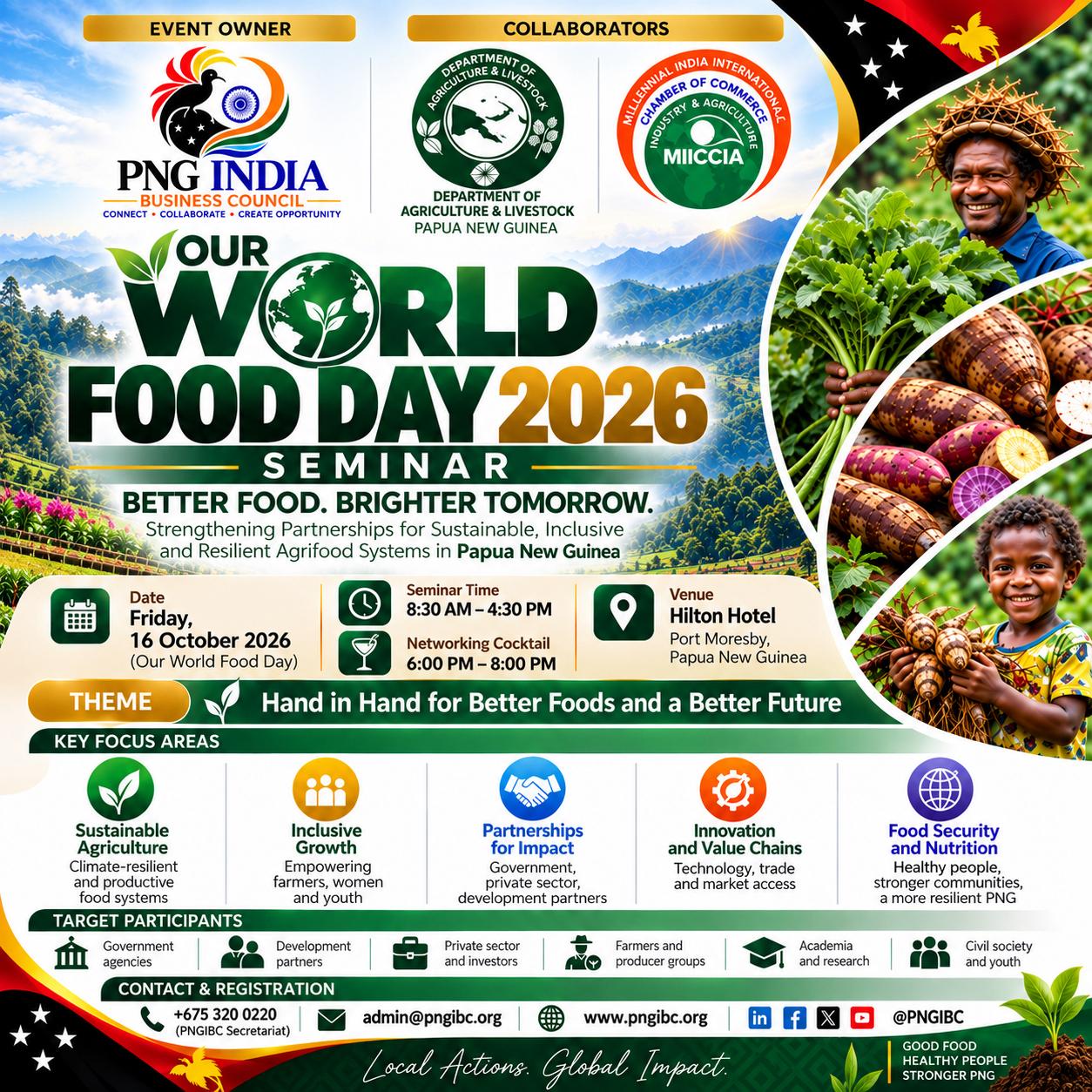 World Food Day 2026 Seminar — 16 October 2026, Hilton Hotel, Port Moresby