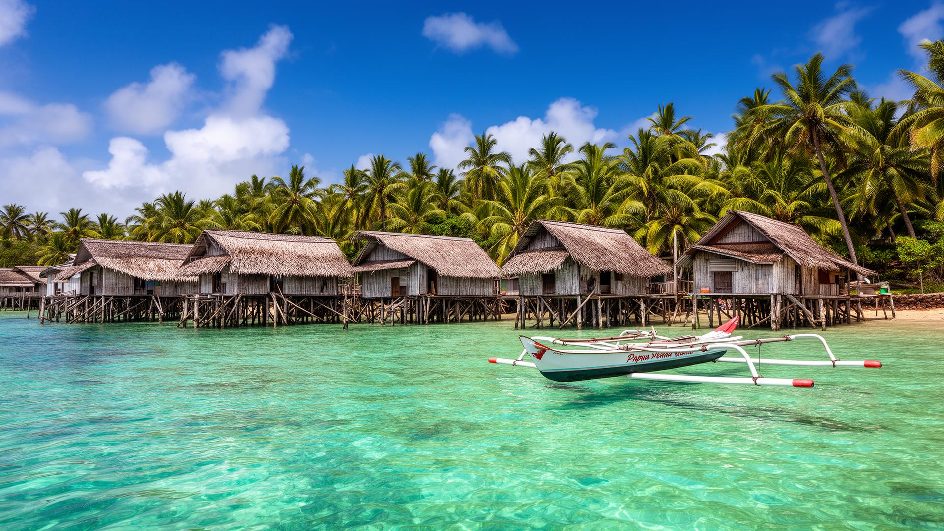 Papua New Guinea coastal village